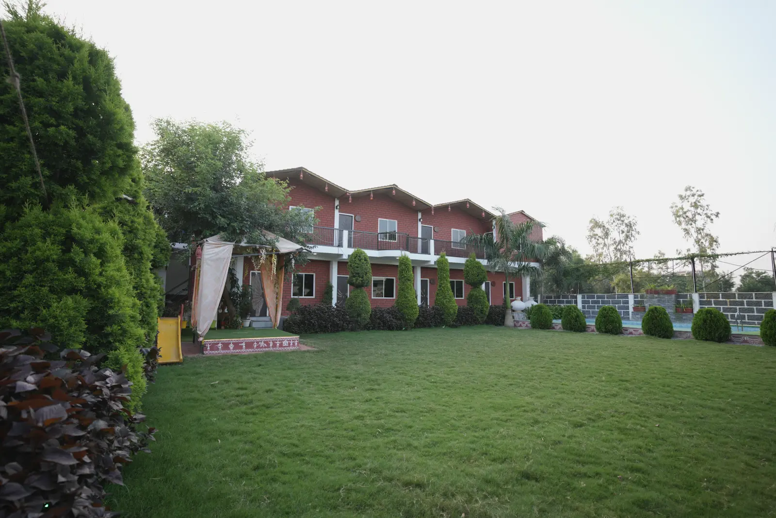 Lawn at Kunj Resort, Indore