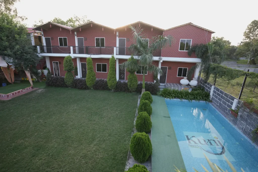 Lawn at Kunj Resort, Indore